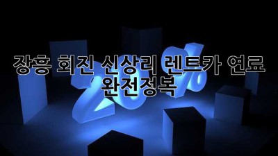 장흥 회진 신상리 렌트카 연료 완전정복! 🚗💨